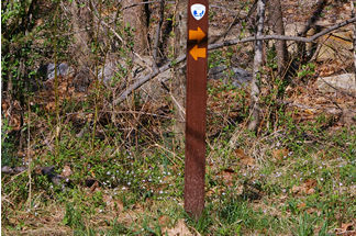Fairfax Co Park Authority trail marker.