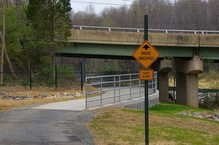 The trail passes under the interchange of Rt. 236 with I495.