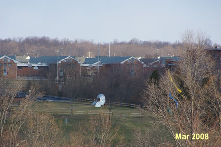 This is a view from the overlook on the Central Green Trail.  The buildings are part of the former Lorton Prison.