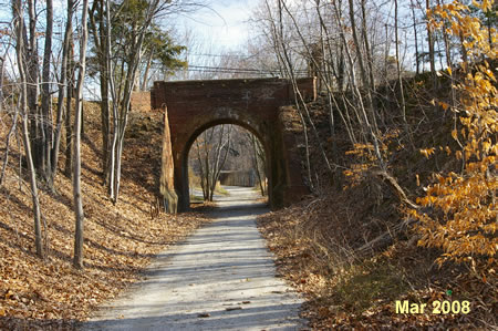 The trail passes under Furnace Road.