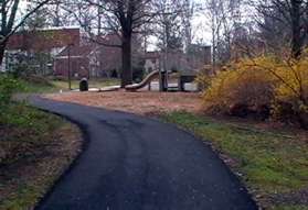 The trail returns to the starting point at the Glade Recreation Center.