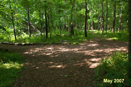 Turn left at the next trail intersection.