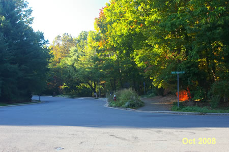 Turn right to cross Ridge Heights Dr. at Owls Cove La and follow the asphalt trail along the right side of that road.