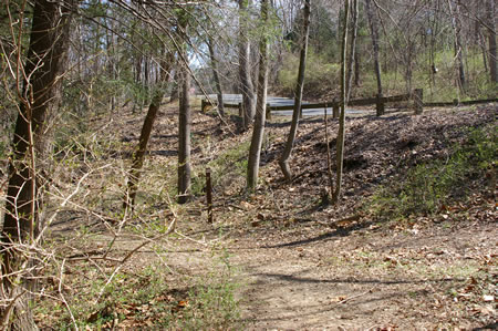 The trail passes close to Mill Creek Landing.