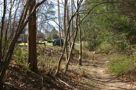 The trail passes close to Mill Creek Landing.
