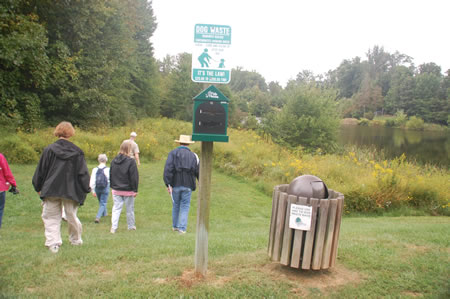 Start of walk around the pond.
