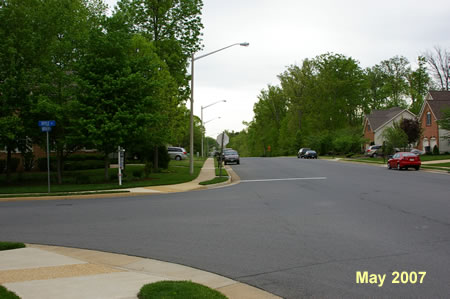 Continue along Northbourne Dr. after crossing Doyle La.