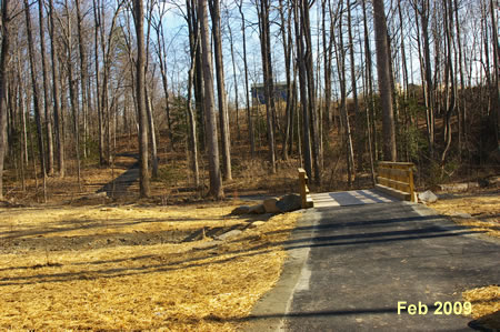 New raised bridge near highschool.