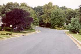 The path reaches Ring Road.  Cross that street and follow the sidewalk on the other side to the right going west.