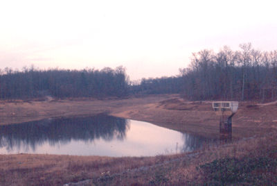 1974 view from Lake Thoreau dam.